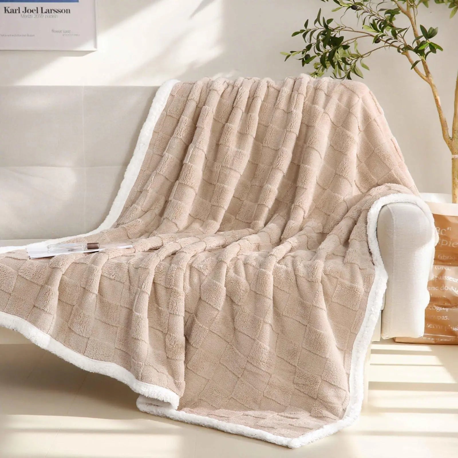 Slumblr® Sherpa Flannel Throw Blanket Slumblr