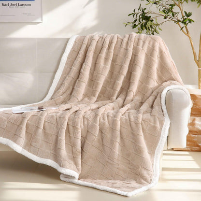 Slumblr® Sherpa Flannel Throw Blanket