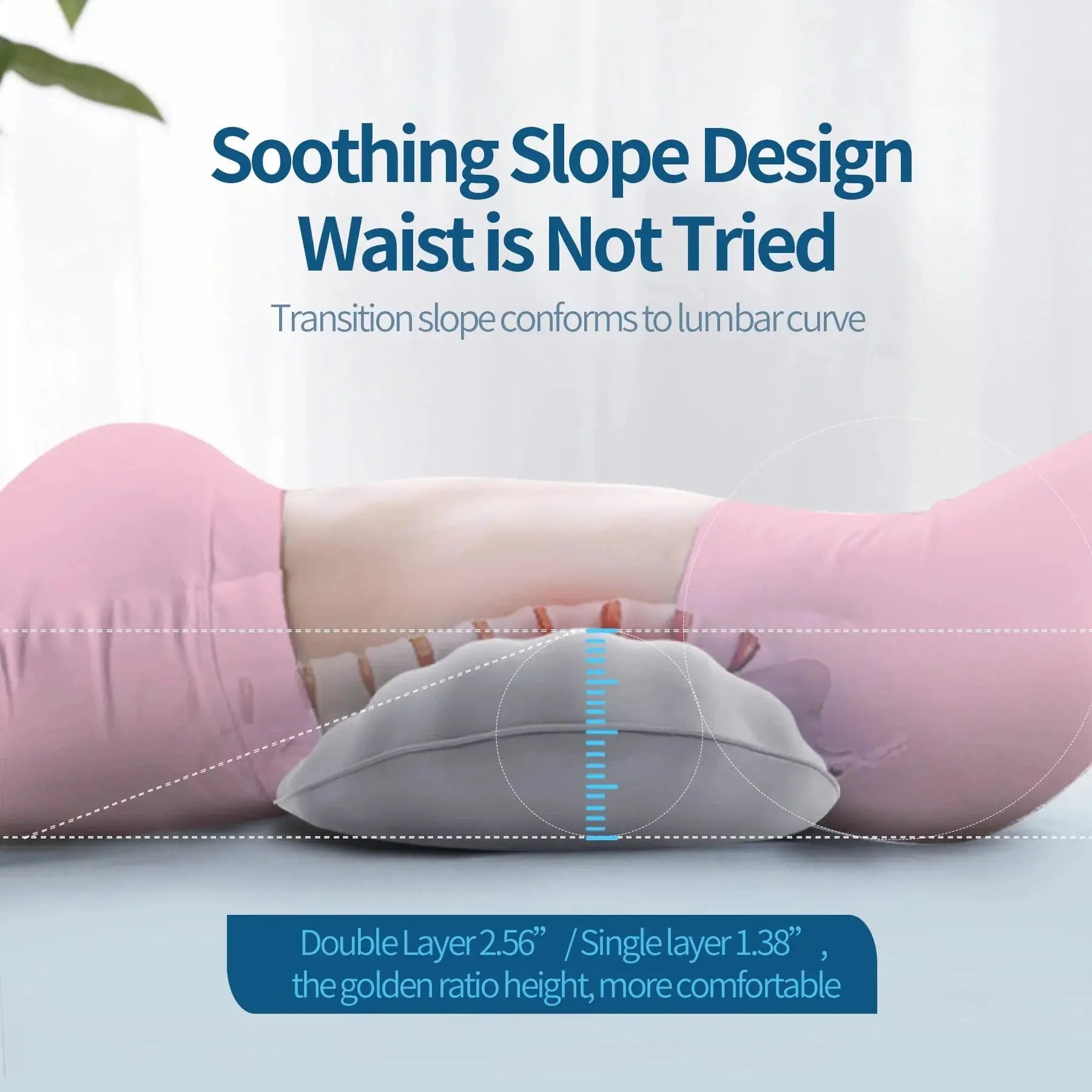 Slumblr® High Rebound Memory Foam Lumbar Pillow Slumblr