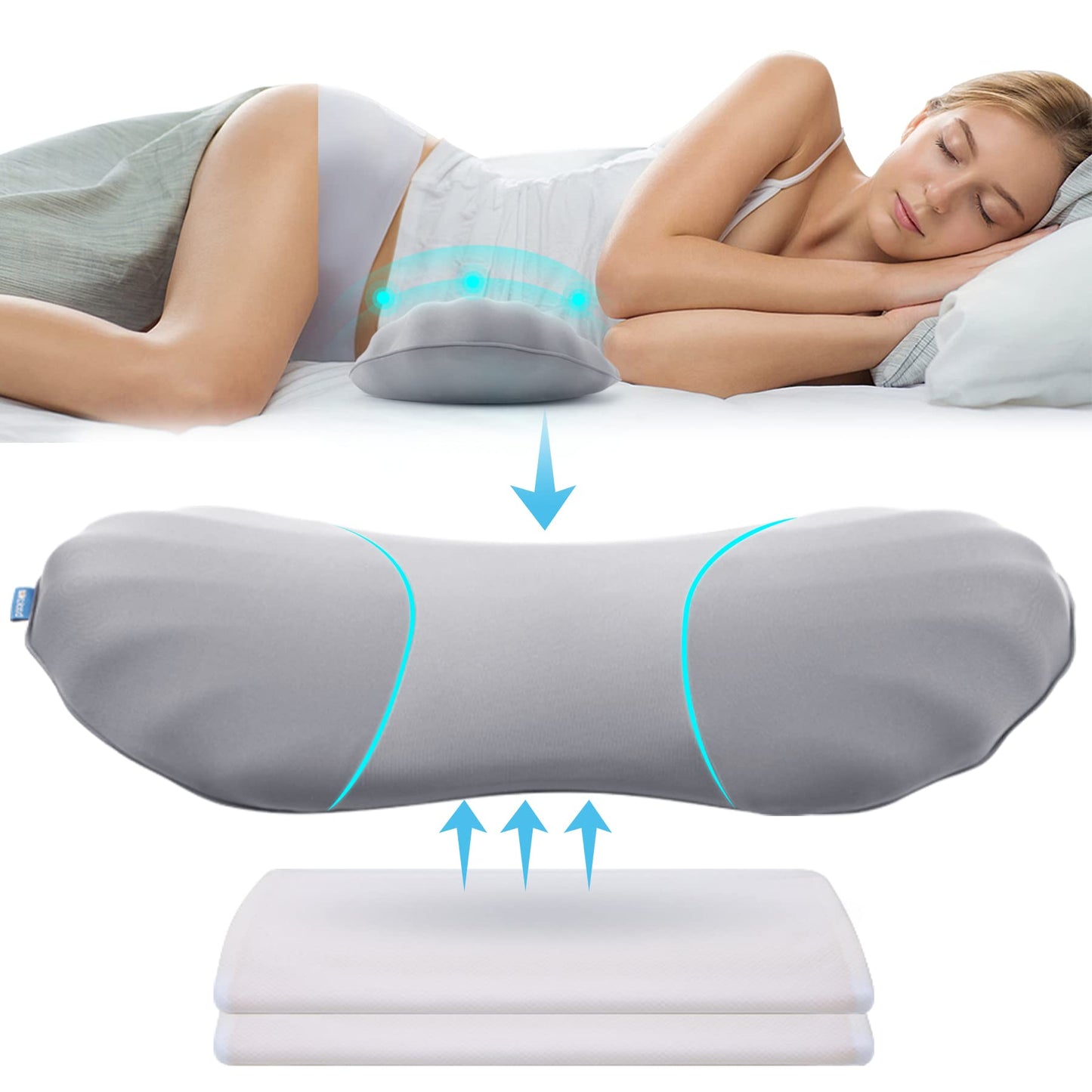 Slumblr® High Rebound Memory Foam Lumbar Pillow