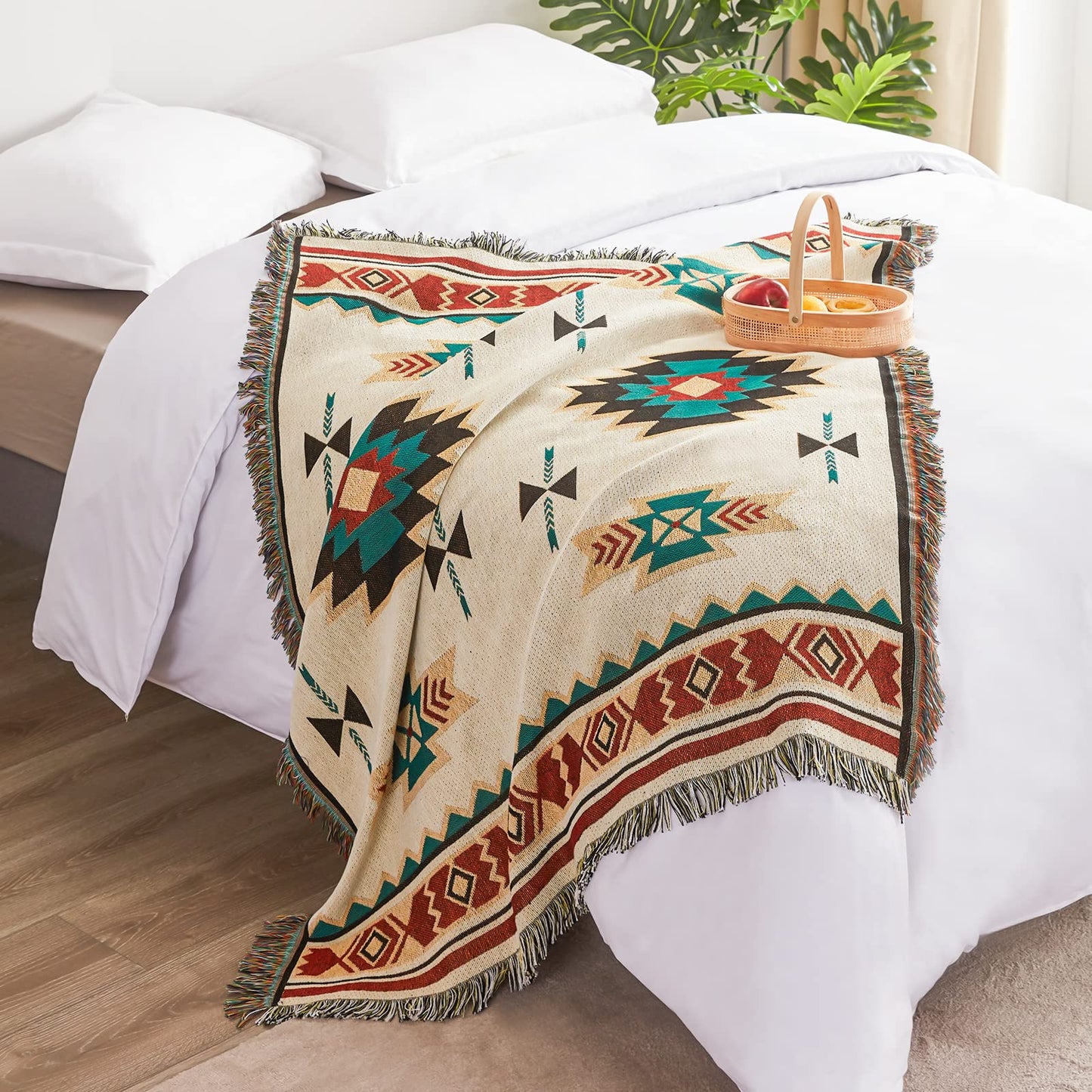 Slumblr® Aztec Boho Woven Throw Blanket