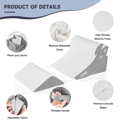 Slumblr® Orthopedic Foam Wedge Pillow Set for Rest and Support