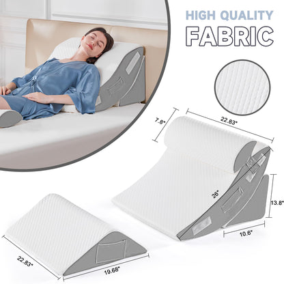Slumblr® Orthopedic Foam Wedge Pillow Set for Rest and Support