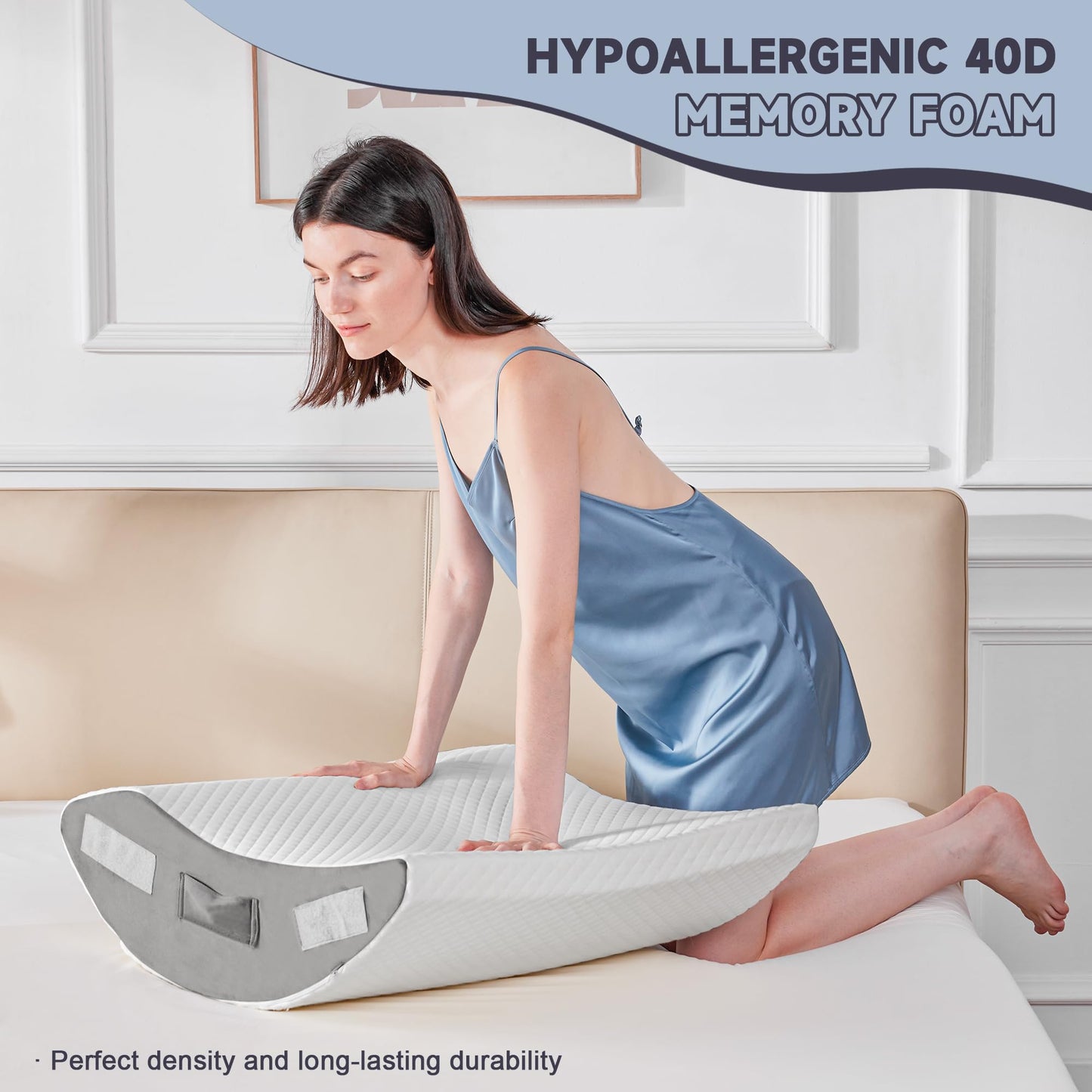 Slumblr® Orthopedic Foam Wedge Pillow Set for Rest and Support