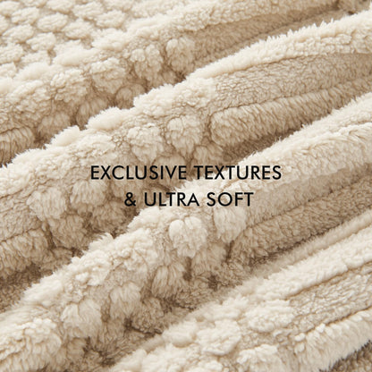 Slumblr® Fleece Throw Blanket for Couch – Soft & Warm Striped Decorative Blanket