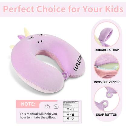 Slumblr® Unicorn Plush U-Shaped Travel Pillow