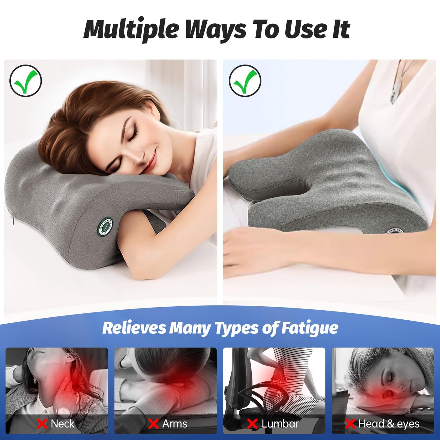 Slumblr® Ergonomic Memory Foam Headrest Pillow