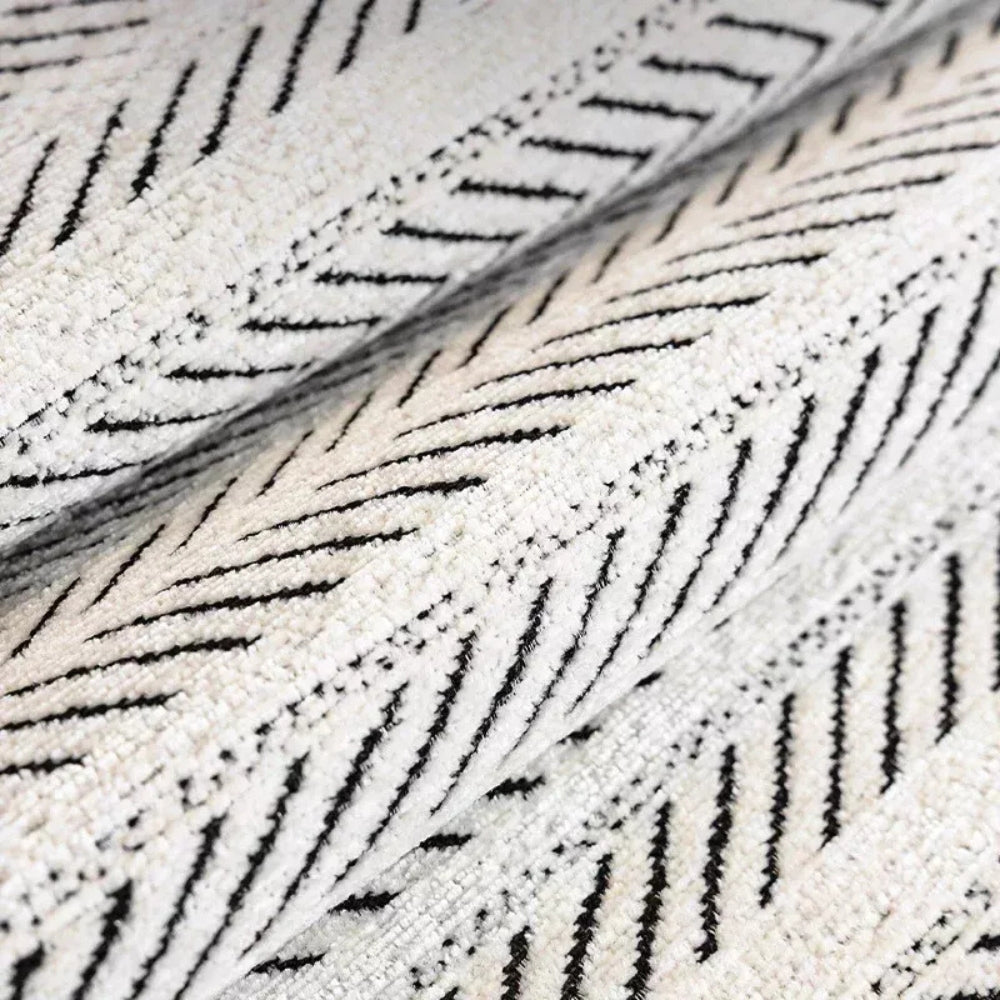 Aurivelle Herringbone Scallop Edge Sofa Cover