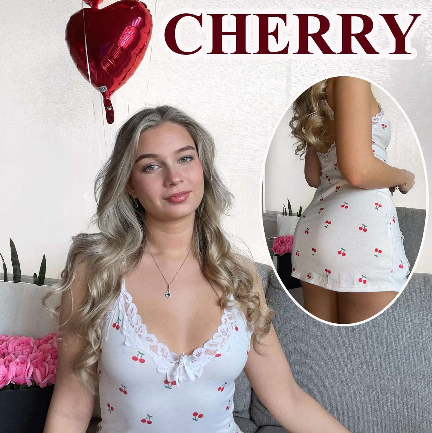 Slumblr® Lace Trim Sleep Dress