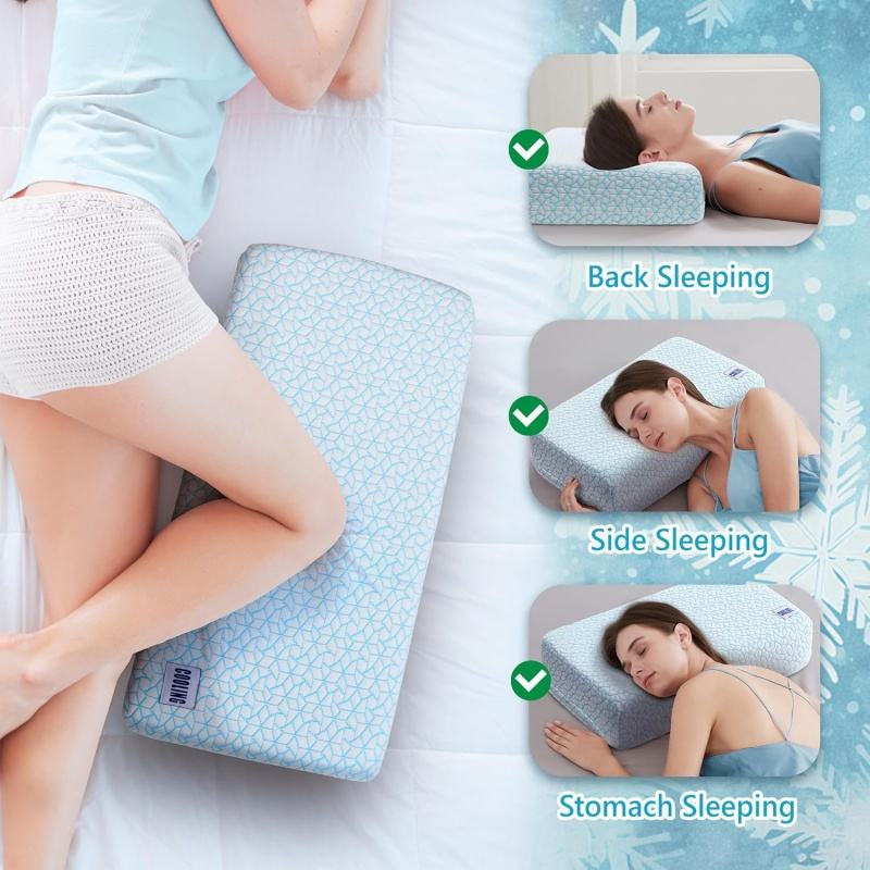 Slumblr® Cooling Memory Foam Rectangle Cube Pillow