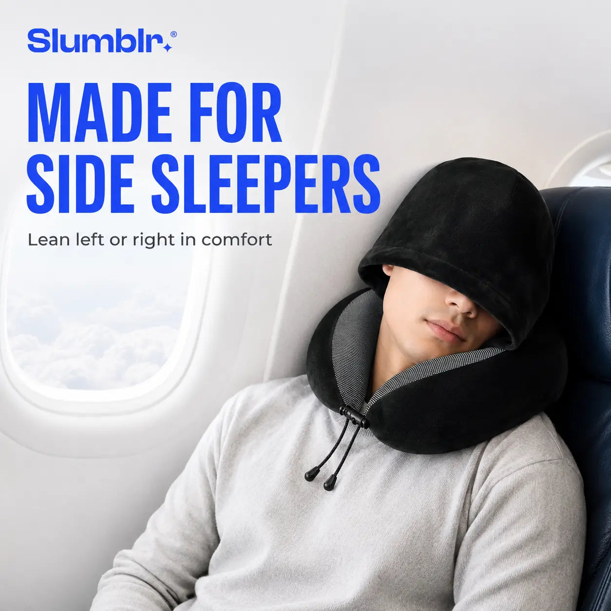 Slumblr® Hooded U-Shaped Travel Pillow