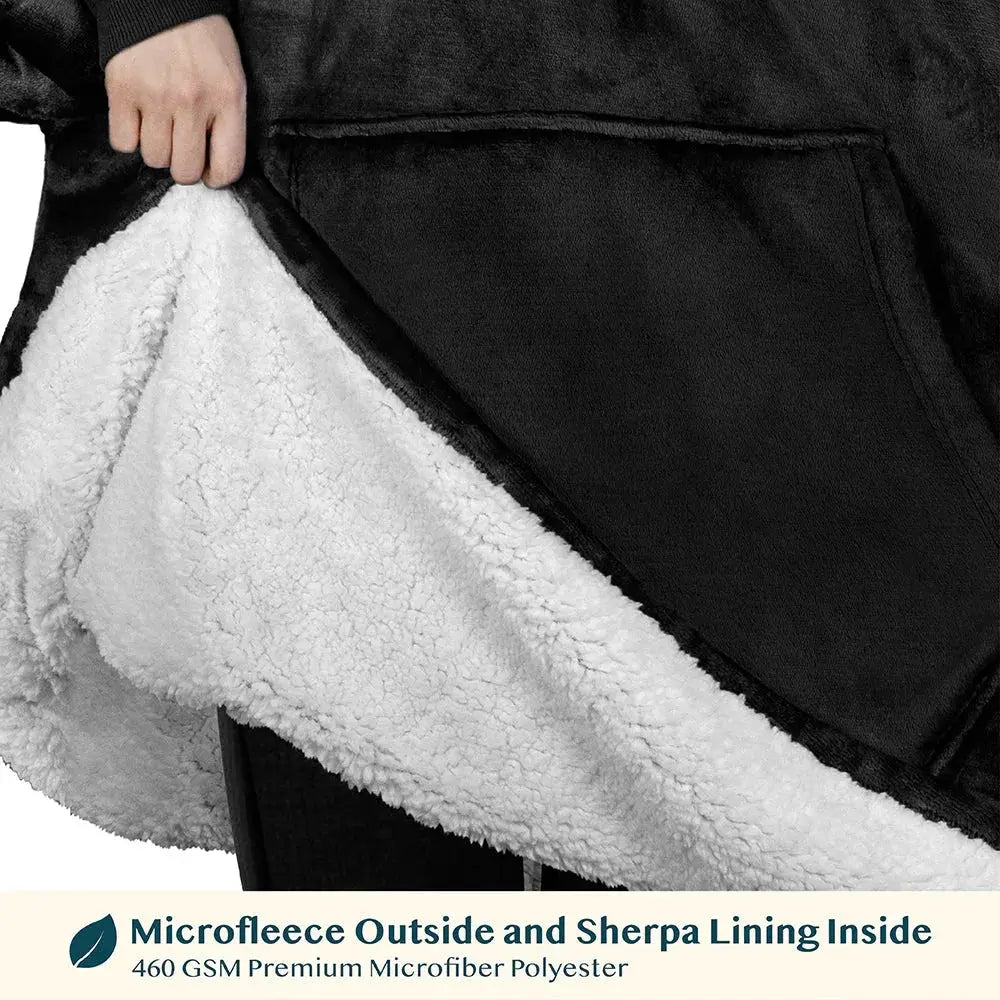 Slumblr® Double Fleece Hooded Pullover Jacket Slumblr
