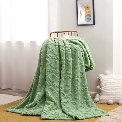 Slumblr® Ruched Faux Fur Cozy Throw Blanket