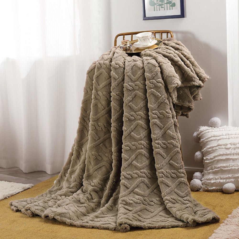 Slumblr® Ruched Faux Fur Cozy Throw Blanket