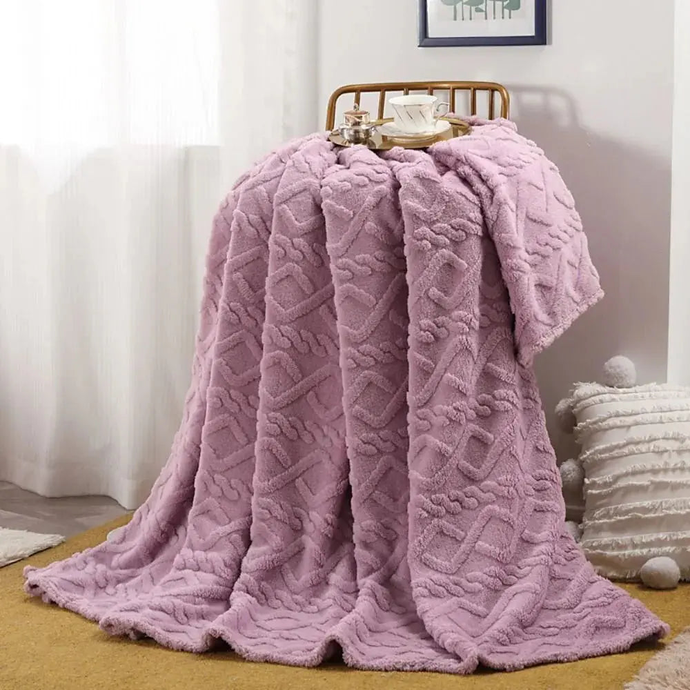 Slumblr® Ruched Faux Fur Cozy Throw Blanket Slumblr