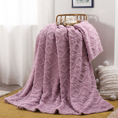 Slumblr® Ruched Faux Fur Cozy Throw Blanket