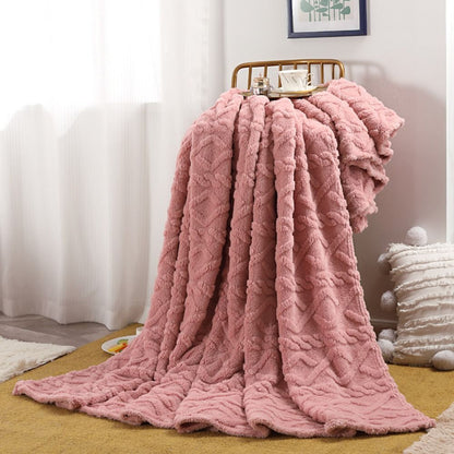 Slumblr® Ruched Faux Fur Cozy Throw Blanket