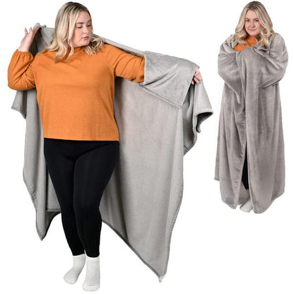 Slumblr® Cozy Flannel Wearable Blanket Throw