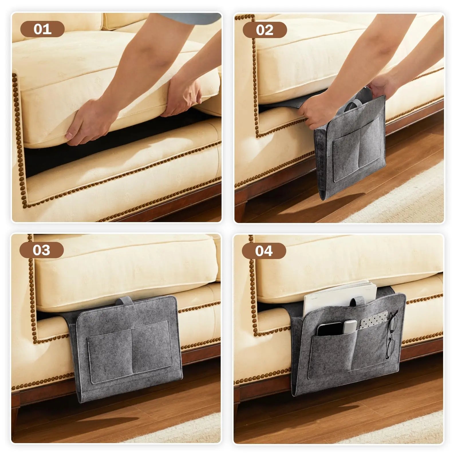 Slumblr® Felt Bedside Hanging Storage Bag Slumblr