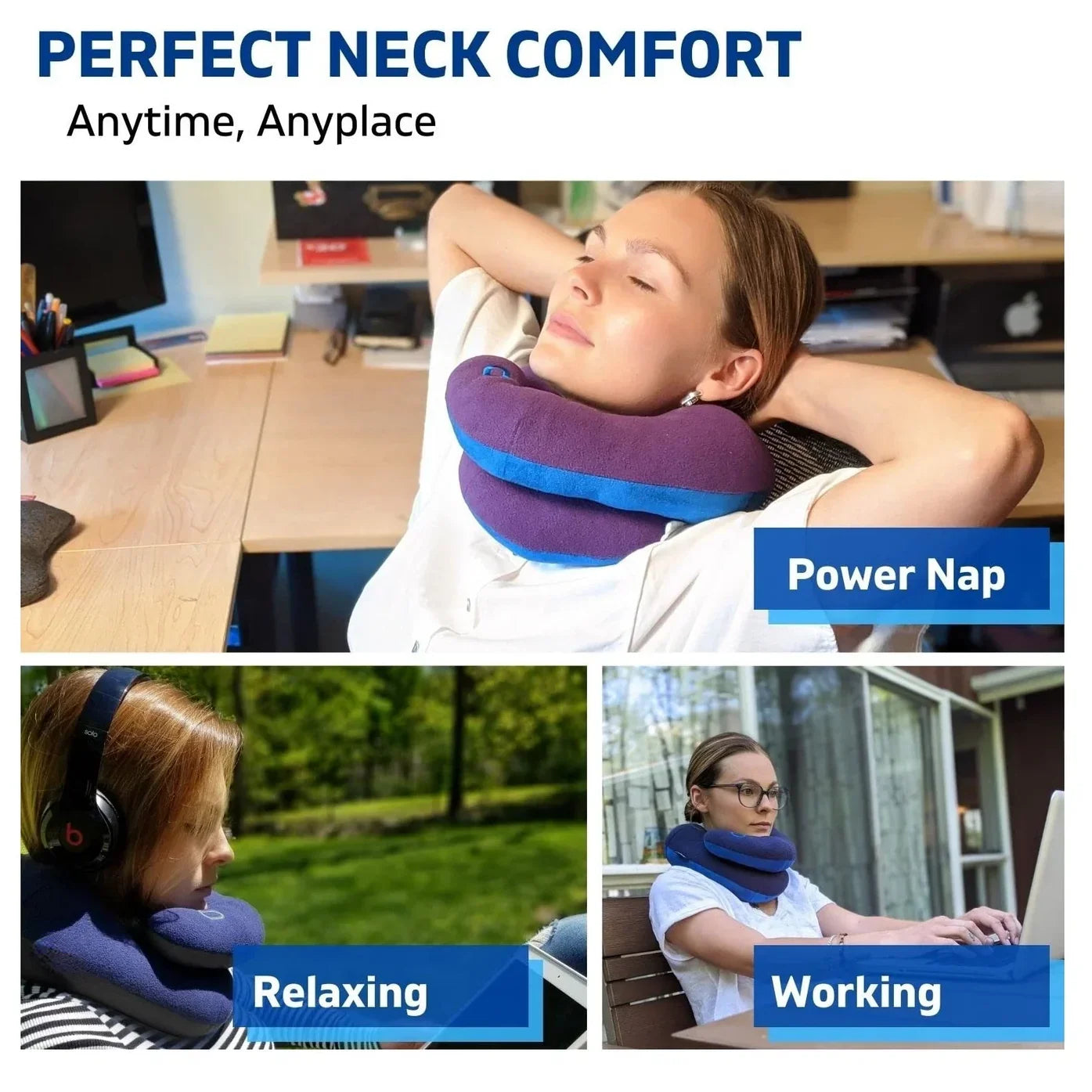 Slumblr® Double-Support Travel Neck Pillow