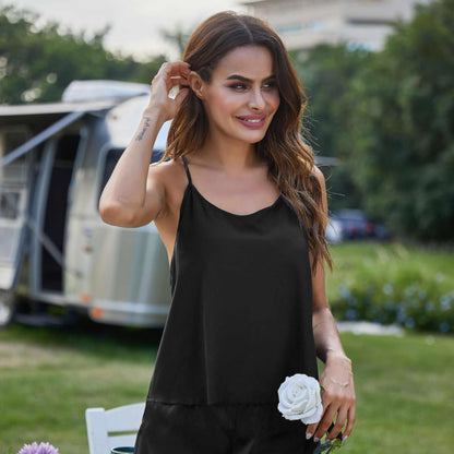 Slumblr® Satin Backless Cami Pajama Set
