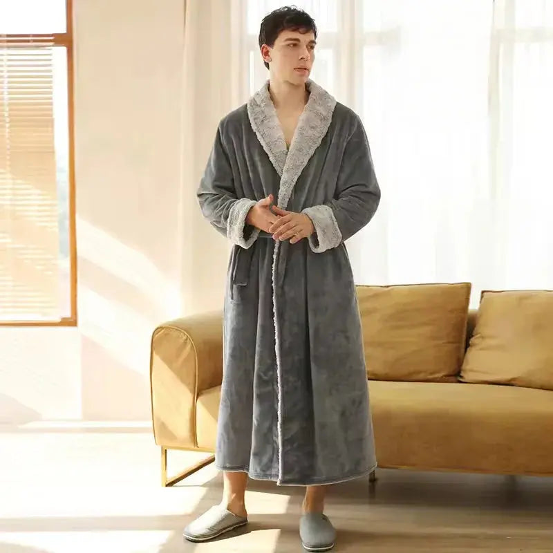 Slumblr® Plush Flannel Fleece Couple Bathrobes Slumblr