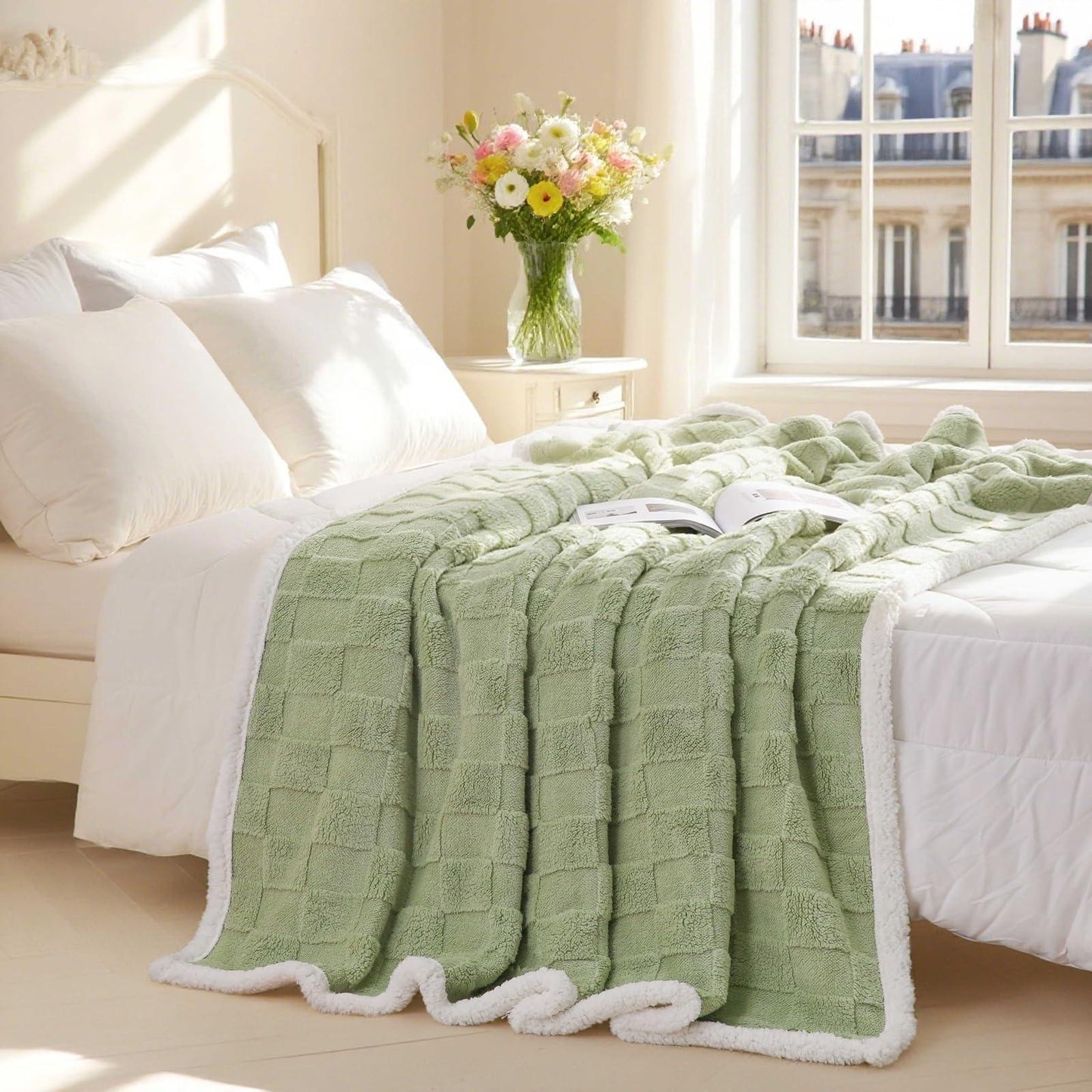 Slumblr® Sherpa Flannel Throw Blanket