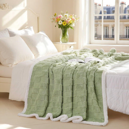 Slumblr® Sherpa Flannel Throw Blanket