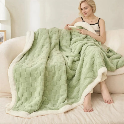 Slumblr® Sherpa Flannel Throw Blanket
