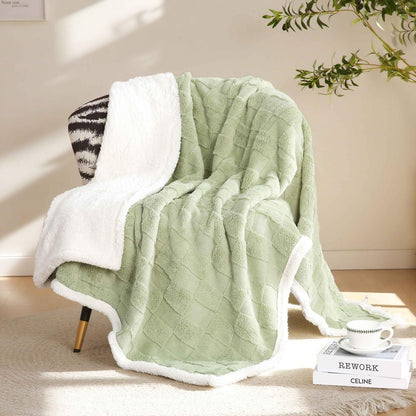 Slumblr® Sherpa Flannel Throw Blanket