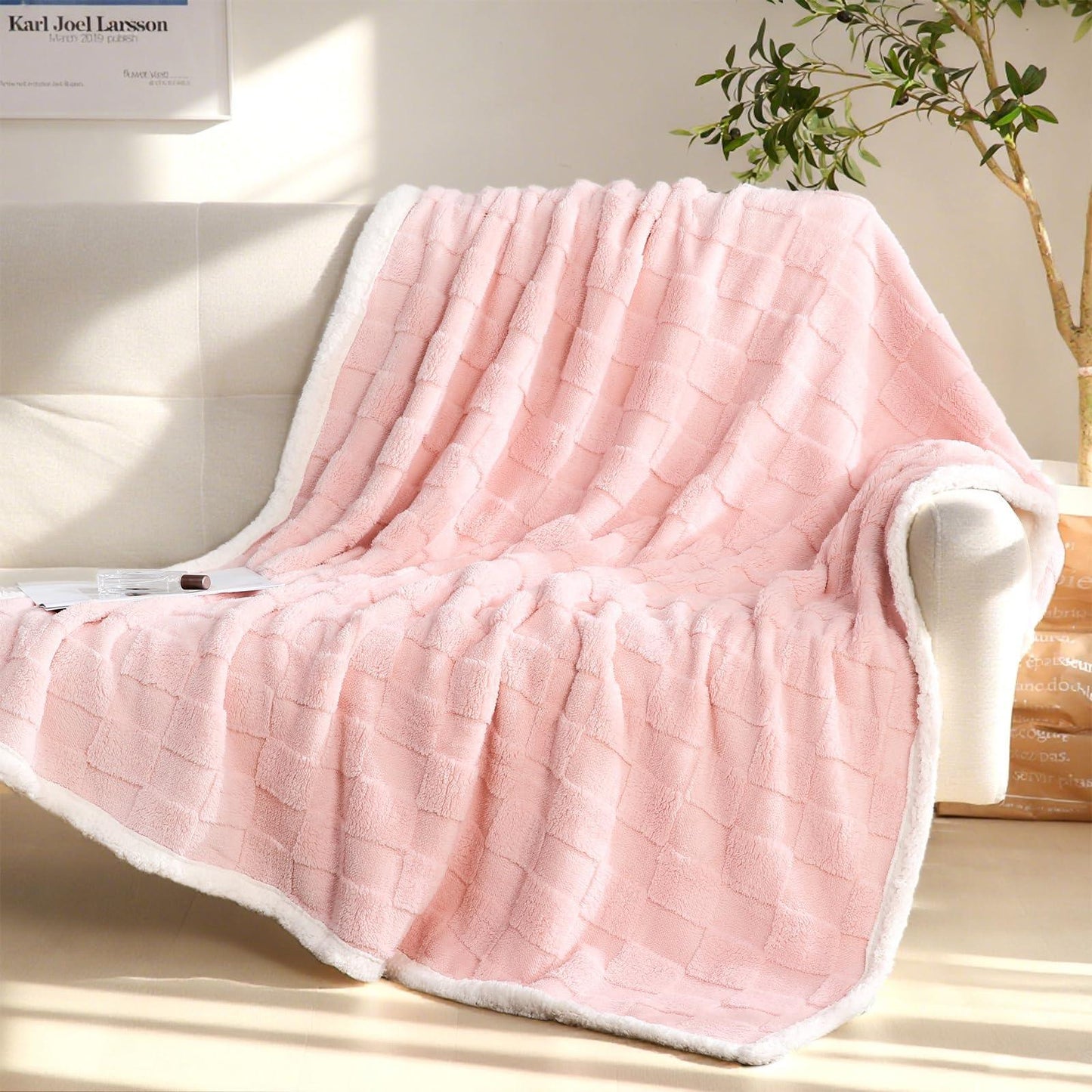 Slumblr® Sherpa Flannel Throw Blanket