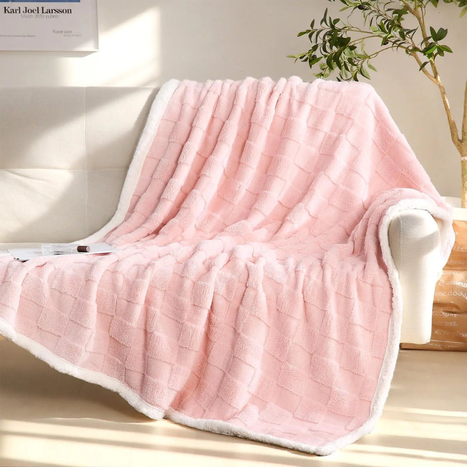 Slumblr® Sherpa Flannel Throw Blanket Slumblr