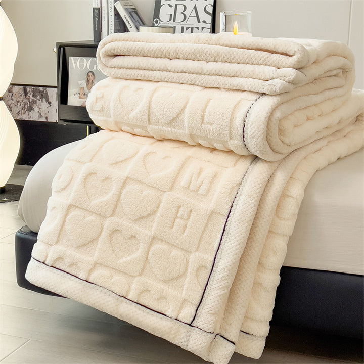 New Love Taffu Multifunctional Blanket Single or Double-Sided with Solid Color for Scene Setting