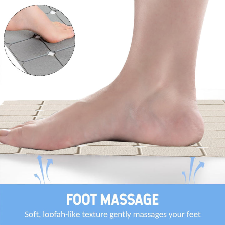 Bathtub Mats for Shower Tub Non-Slip Silicone Mat with Drain Holes and Suction Cups BathMat for Bathroom with Machine Washable