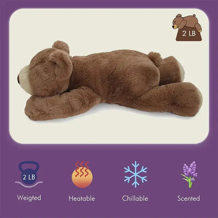 Custom Weighted Stuffed Animal for Ease Anxiety Plush Lavender Scented Heatable Toys Custom Weighted Plush Toy