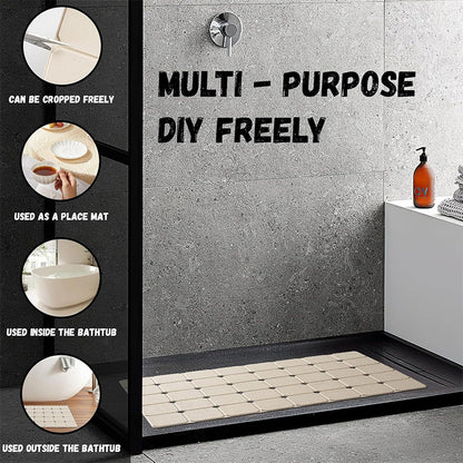 Bathtub Mats for Shower Tub Non-Slip Silicone Mat with Drain Holes and Suction Cups BathMat for Bathroom with Machine Washable