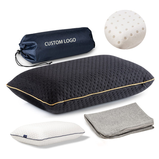 Memory Foam Pillow Orthopedic Travel Neck Pillow Easy to Carry Portable Bag