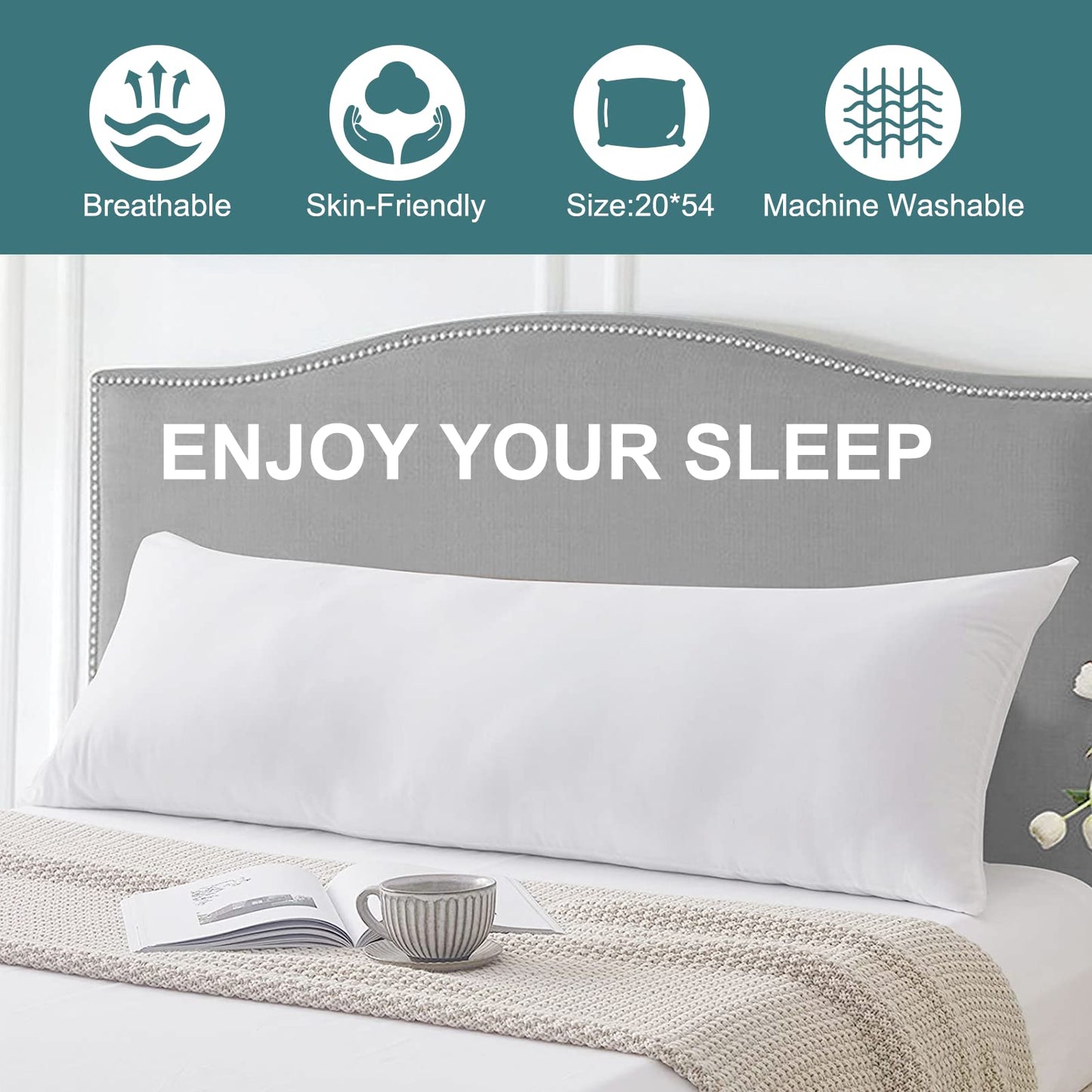 Slumblr® Breathable Large Body Pillow