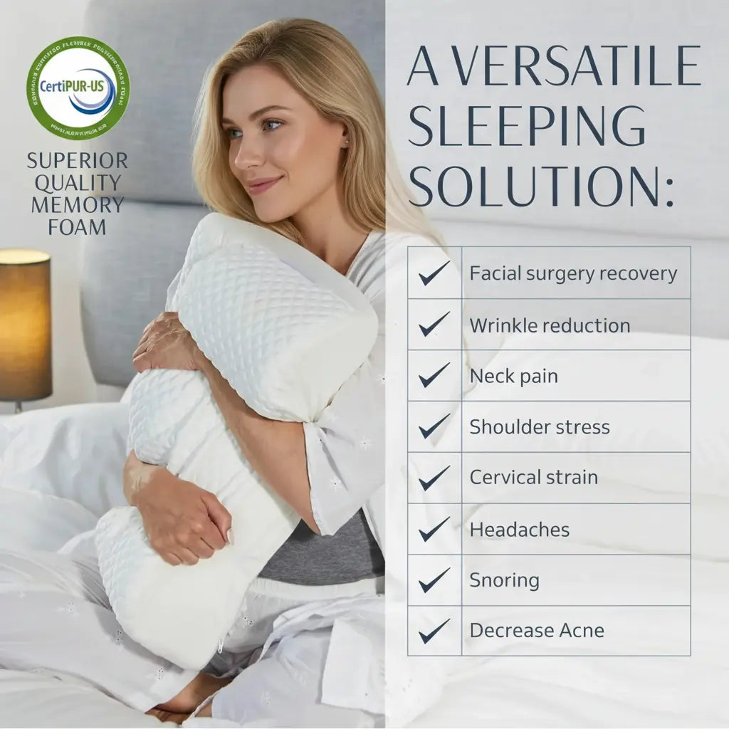 Slumblr® Ergonomic Memory Foam Pillow Contour Cooling