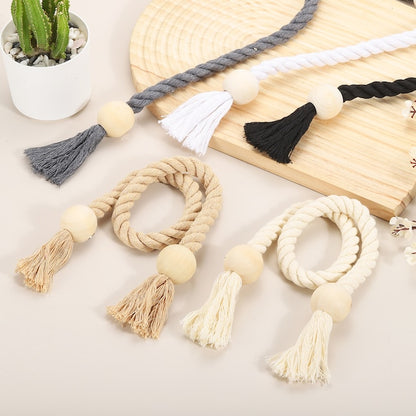 Slumblr® Wooden Bead Curtain Tiebacks (2 Pcs)