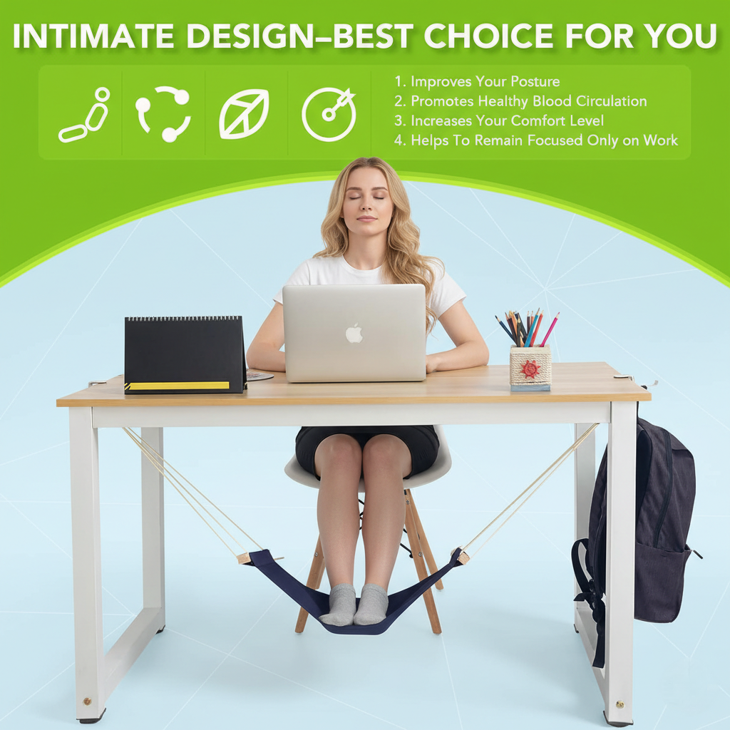 Slumblr® Adjustable Foot Hammock Under Desk
