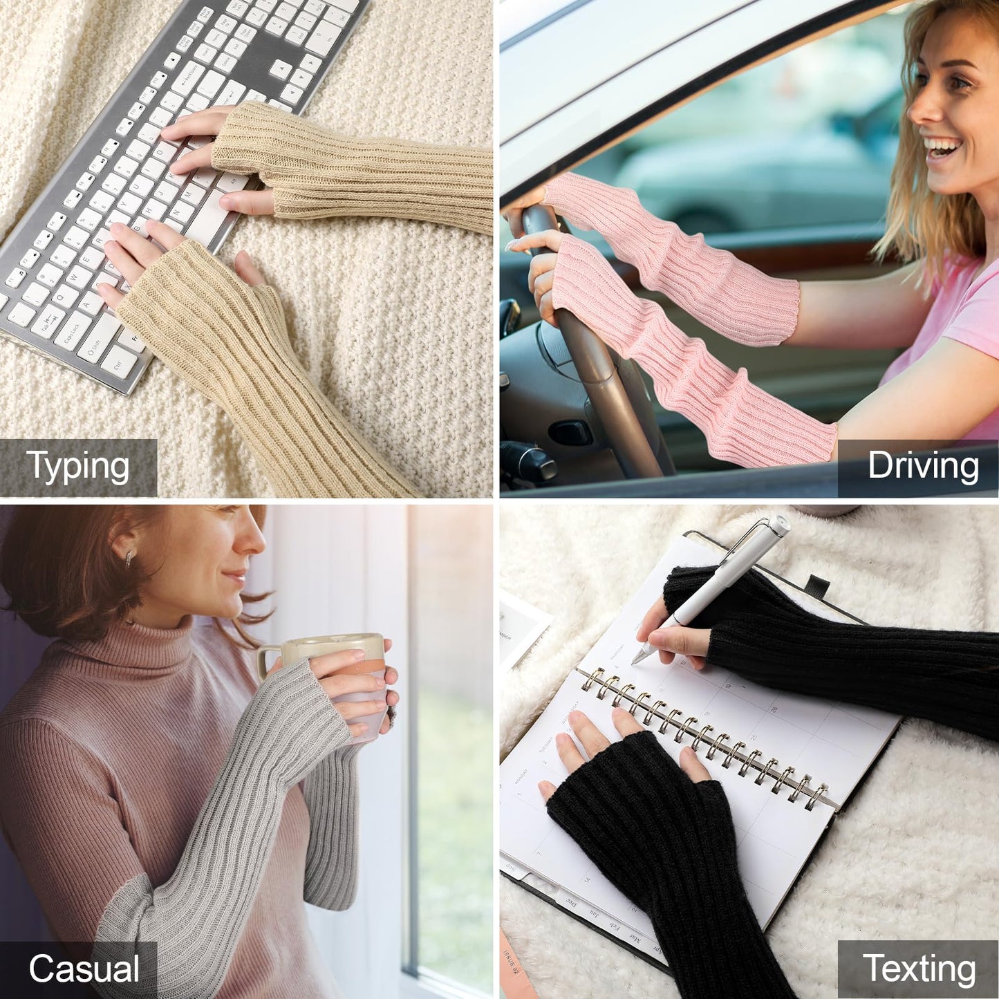 Slumblr® Knitted Soft Long Fingerless Glove