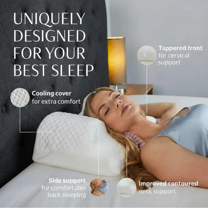 Slumblr® Ergonomic Memory Foam Pillow Contour Cooling