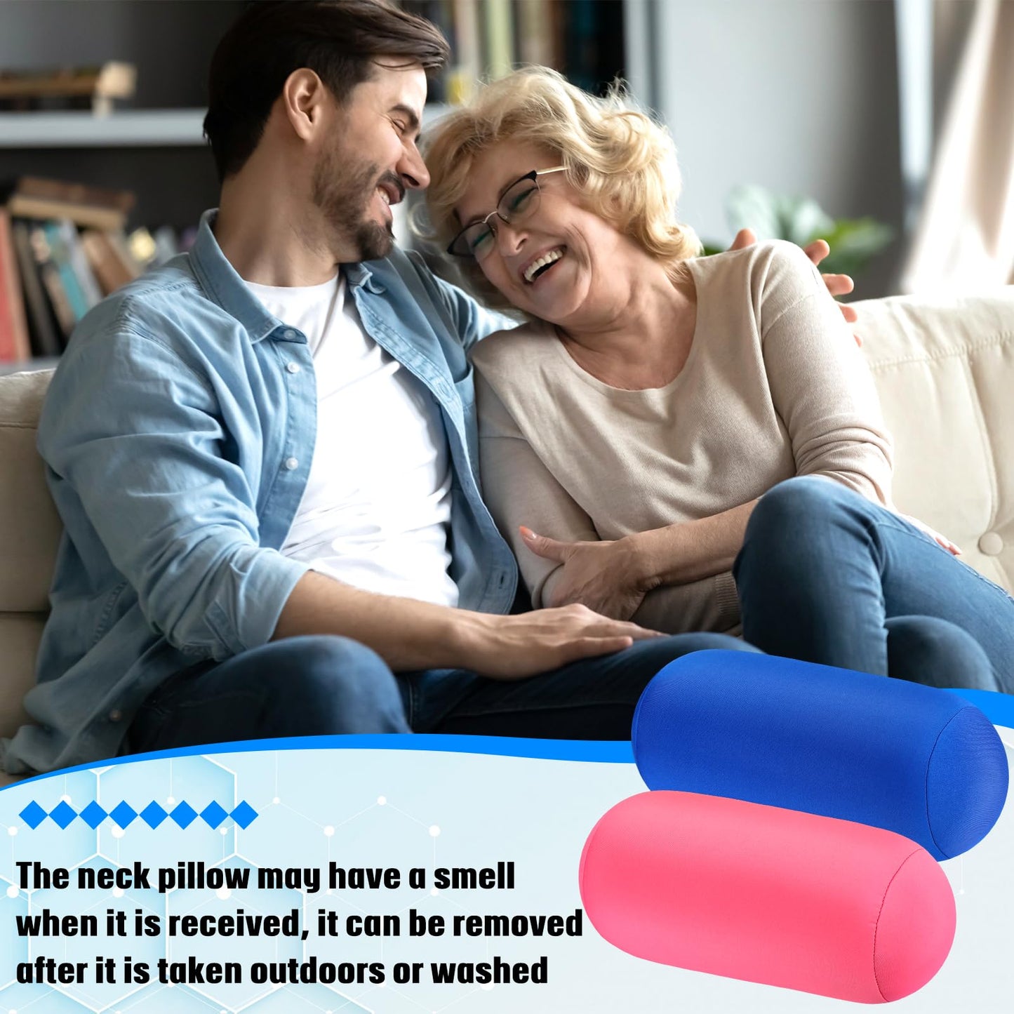 Slumblr® Microbead Soft Roll Pillow (2 Pcs)