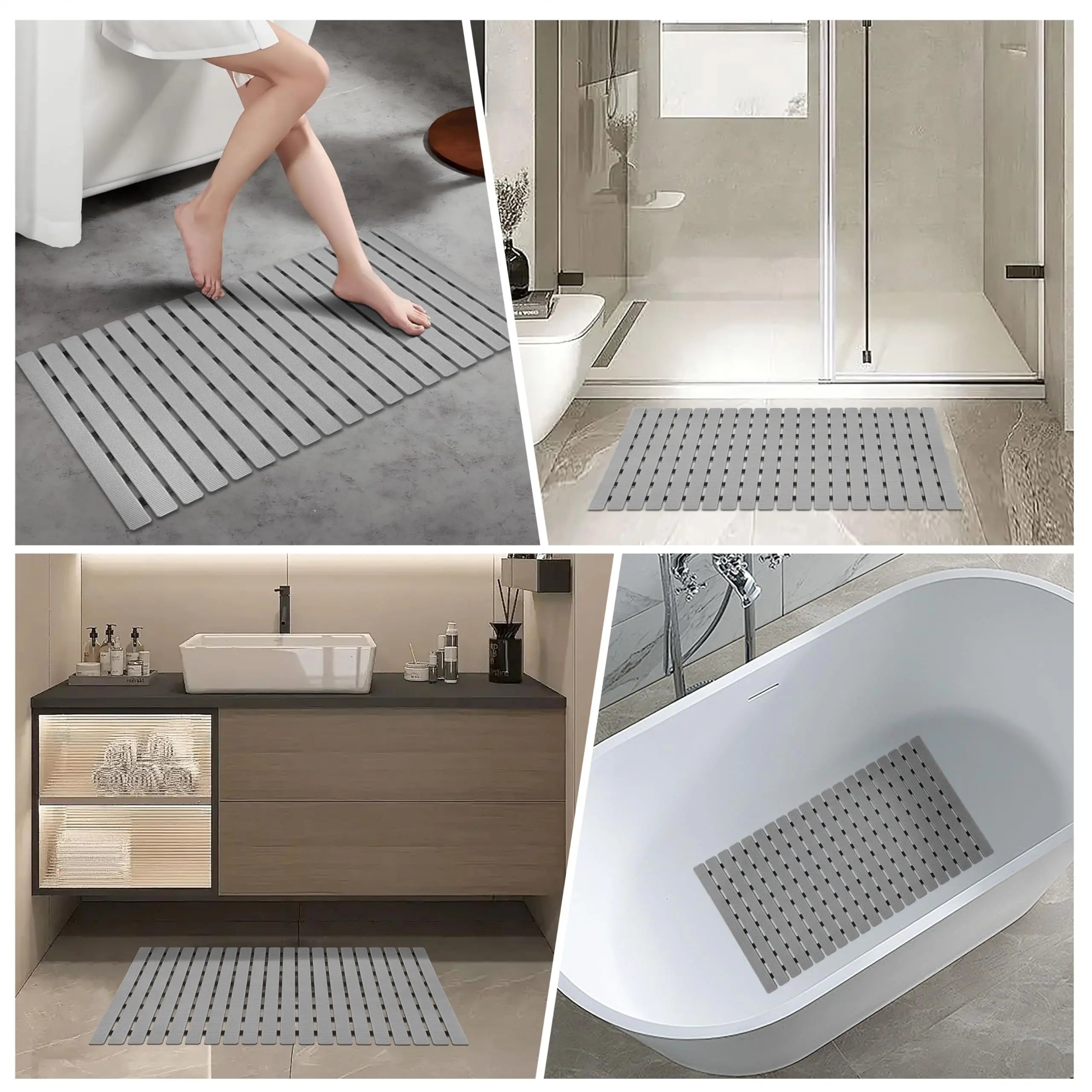 Slumblr® Non Slip Bathtub Mat with Drain Holes Slumblr