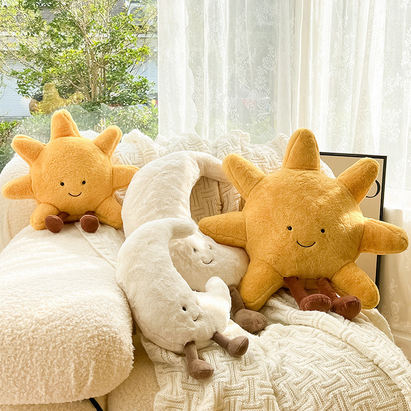 Ins Style Sun Pillow Sofa Living Room Decorative Pillow Moon Pillow Bay Window Tatami Cushion Girl's Heart Women