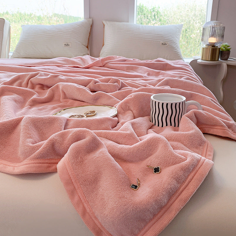 Factory Outlet Small Blanket Nap Blanket Nap Class A Office Thickened Milk Velvet Nap Blanket Cover Blanket Wholesale