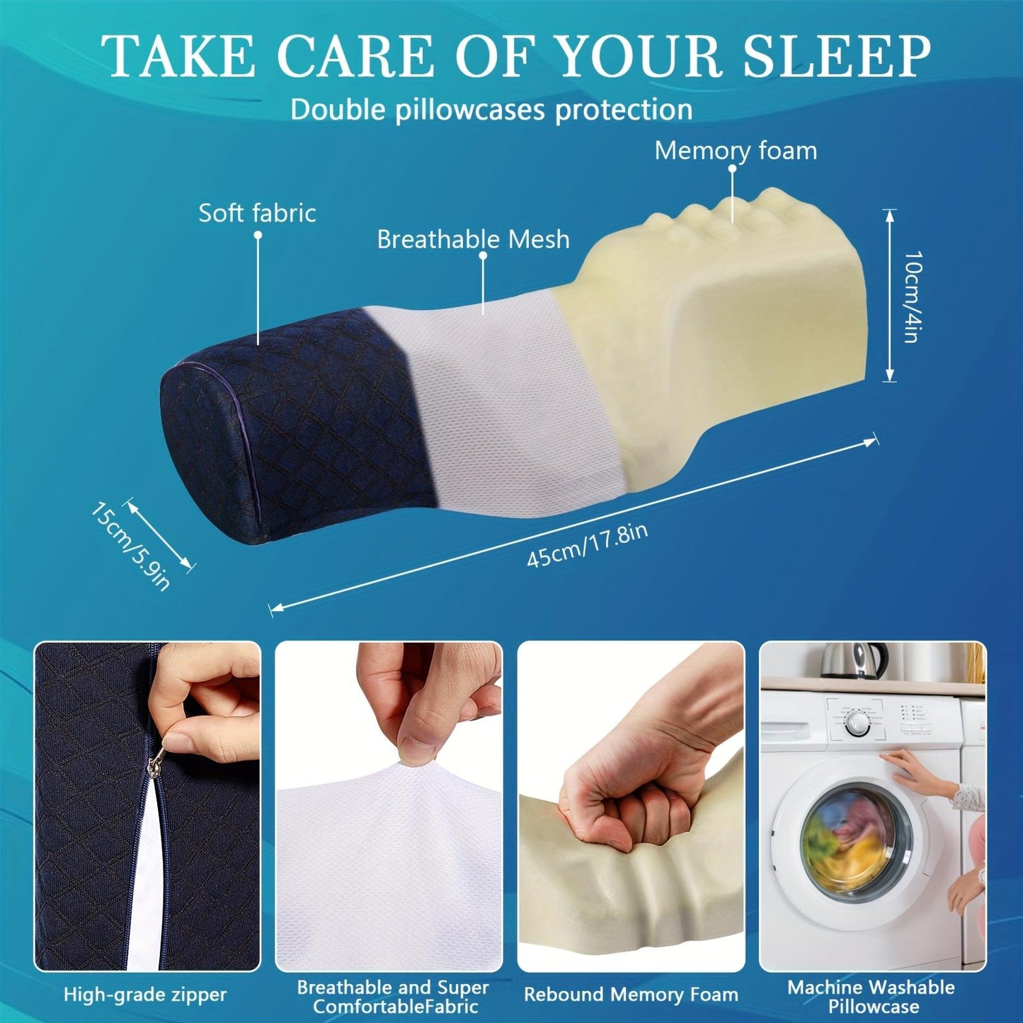 Slumblr® Premium Memory Foam Sleep Support Pillow