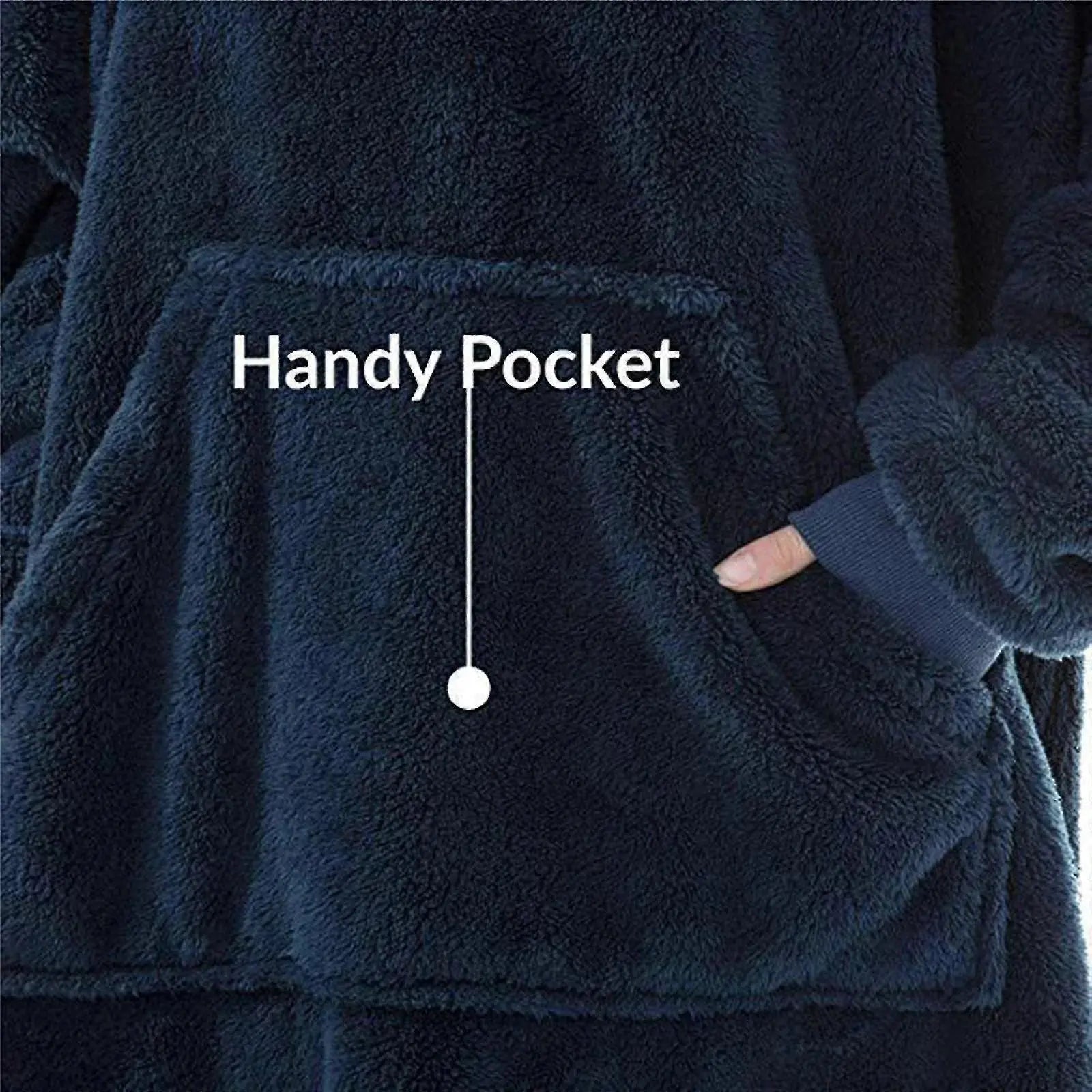 Slumblr® Double Fleece Hooded Pullover Jacket Slumblr