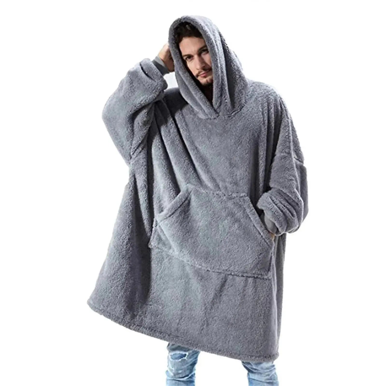 Slumblr® Double Fleece Hooded Pullover Jacket Slumblr